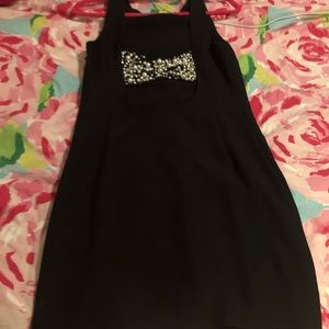 NWT Kate spade black pearl bow back dress